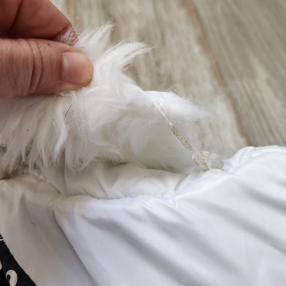 VTG Disney Hannah Montana White Puffer Coat Faux Fur Collar Girls Sz 14/16 - Picture 6 of 10